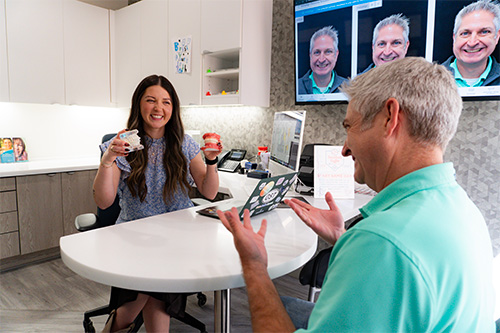 adult patient discussing the options for their treatment with a quest team member